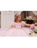 Blush Tulle Organza Roses Stunning Flower Girl Dress